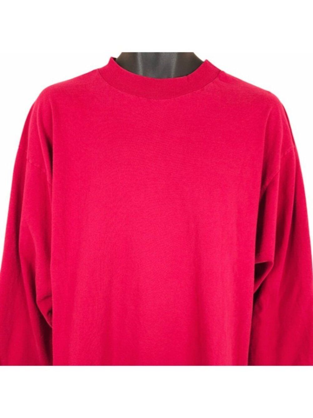 Vintage Fruit Of The Loom Blank T Shirt Mens Size XL Pink 90s Made In USA